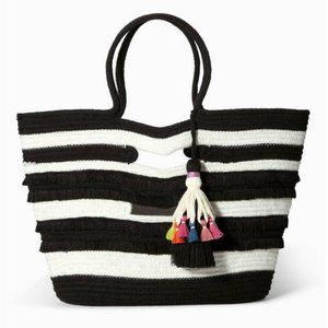 Taj Tote  Black and Cream NEW